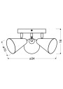 Amor ceiling light 3xE14 grey mat 34 cm - product dimensions