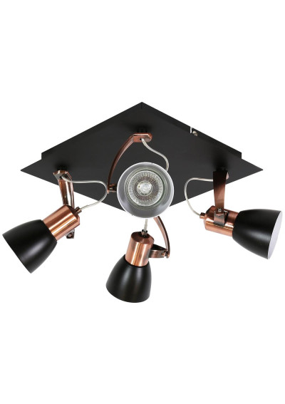 Markus ceiling light 4xGU10 copper / black 30 cm