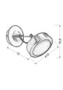 Lampa ścienna Earth 1xGX53 satynowy + venge 15 cm - wymiary produktu