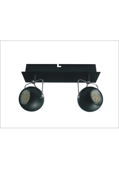 Tony ceiling light 2xGU10 black 25 cm