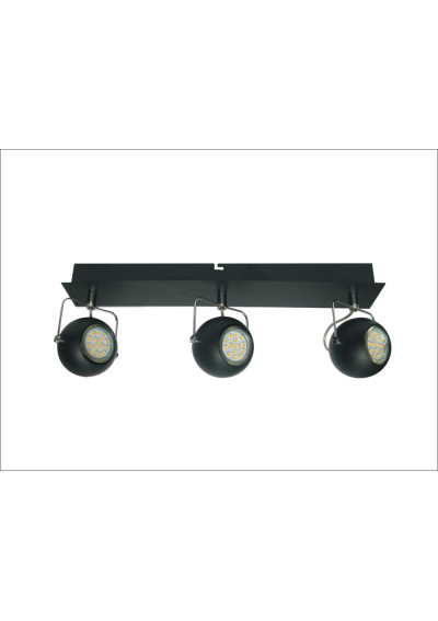 Lampa sufitowa Tony 3xGU10 czarny 43 cm