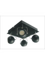 Lampa sufitowa Tony 4xGU10 czarny 25 cm