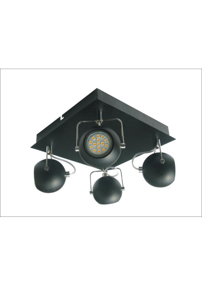 Tony ceiling light 4xGU10 black 25 cm