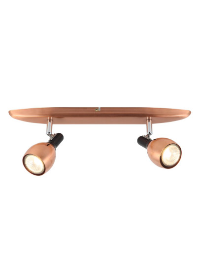 Cross ceiling light 2xGU10 copper 40 cm
