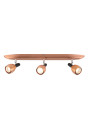 Cross ceiling light 3xGU10 copper 58 cm