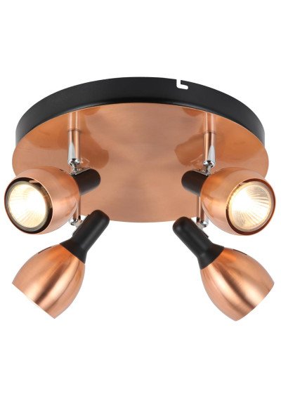 Lampa sufitowa Cross 4xGU10 miedziany 35 cm
