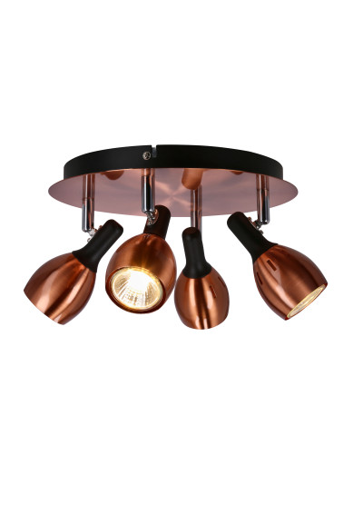 Cross ceiling light 4xGU10 copper 35 cm - product image 5