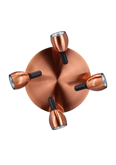 Cross ceiling light 4xGU10 copper 35 cm - product image 8