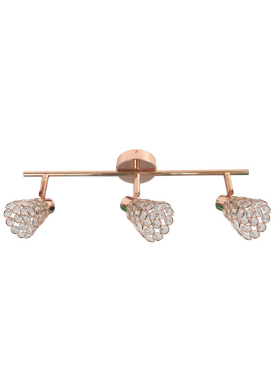 G9 ceiling light 3xG9 gold 55 cm
