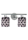 Royal ceiling light 2xG9 chromee, kryształki czarne 31 cm