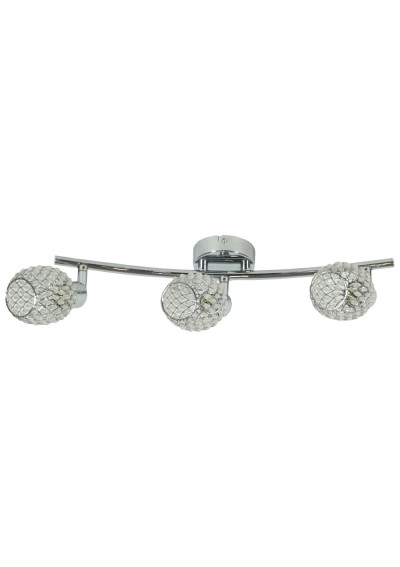 Clear ceiling light 3xG9 chromee 62 cm