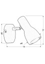 Picardo wall light 1xE14 black 8 cm - product dimensions