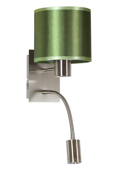 Sylwana wall light 40 W LED 3000 K chromee / green 13 cm