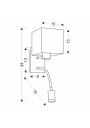 Sylwana wall light 40 W LED 3000 K chromee / white 15 cm - product dimensions