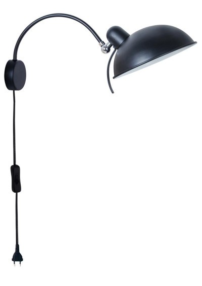 Nora wall light 1xE14 black 21 cm