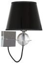 Lampa ścienna Tesoro 1xE14 czarny, złoty środek 22 cm