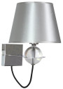 Lampa ścienna Tesoro 1xE14 srebrny 22 cm
