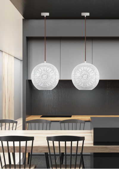Lampa wisząca Bene 1xE27 biały 25 cm - zdjęcie produktu 1