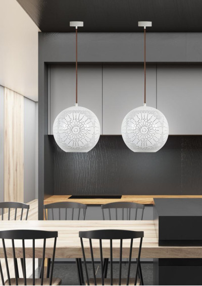 Lampa wisząca Bene 1xE27 biały 25 cm - zdjęcie produktu 2