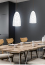 Lampa wisząca Bene 1xE27 biały 20 cm - zdjęcie produktu 2