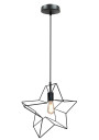 Lampa wisząca Gwiazdka 1xE27 czarny 37 cm
