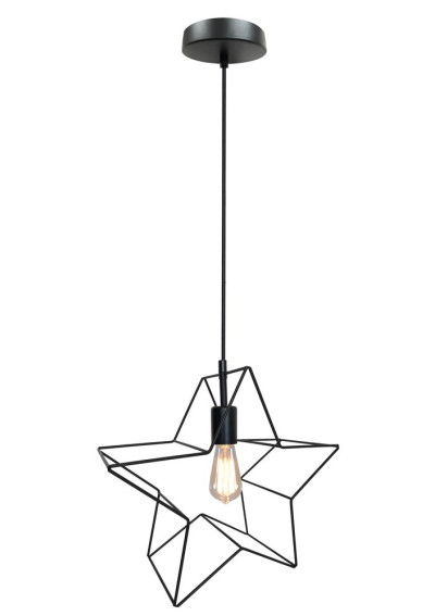 Lampa wisząca Gwiazdka 1xE27 czarny 37 cm