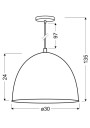 Lampa wisząca Patch 1xE27 szary 30 cm - wymiary produktu