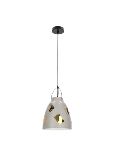 Lampa wisząca Patch 1xE27 szary 25 cm