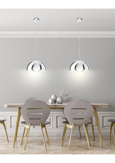 Lampa wisząca Dorada 1xE27 chromowy 30 cm - zdjęcie produktu 4