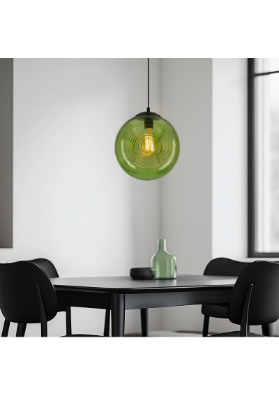 Lampa wisząca Club 1xE27 zielony 28 cm