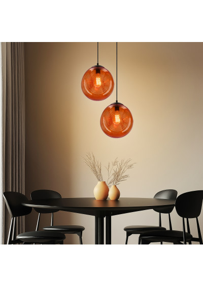 Club pendant light 1xE27 pomarańczowy 28 cm