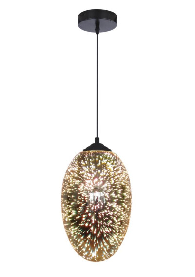 Galactic pendant light 1xE27 bursztynowy 20 cm
