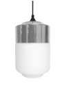 Masala pendant light 1xE27 klosz white, nakładka chrome 17 cm