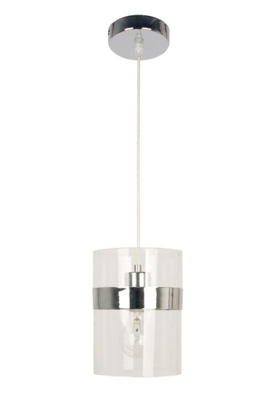 Brando pendant light 1xE27 chromee / clear 15 cm