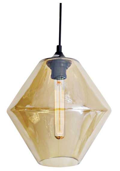 Lampa wisząca Bremen 1xE27 bursztynowy 23 cm