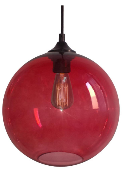 Edison pendant light 1xE27 red 25 cm