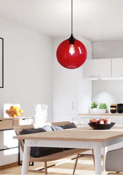 Edison pendant light 1xE27 red 25 cm - product image 1