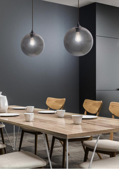 Lampa wisząca Edison 1xE27 srebrny 25 cm - zdjęcie produktu 2