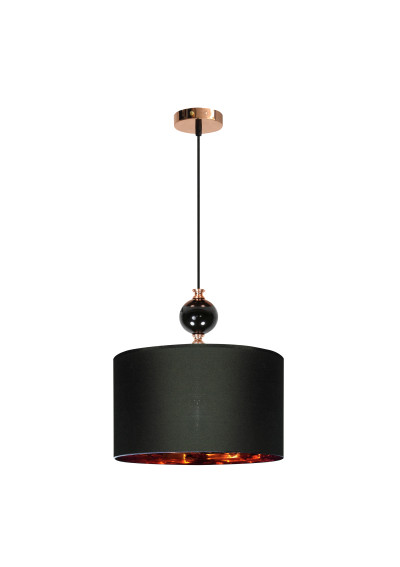 Lampa wisząca Melba 1xE27 miedziany + czarny 30 cm