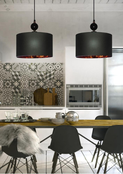 Melba pendant light 1xE27 copper / black 30 cm - product image 2