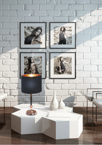 Lampa stołowa Violino 1xE14 miedziany + czarny 17 cm - zdjęcie produktu 1