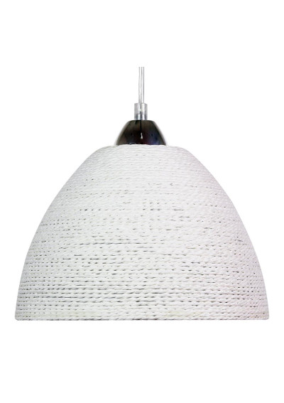Braid pendant light 1xE27 white 23 cm