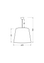 Sandy pendant light 1xE27 33 cm - product dimensions