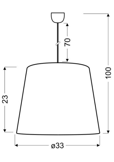 Winter pendant light 1xE27 white 30 cm - product dimensions