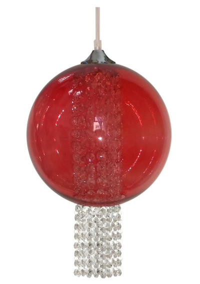 Lampa wisząca Allani 1xE27 czerwony 25 cm