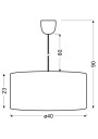 Lampa wisząca Onda 1xE27 brązowy 40 cm - wymiary produktu