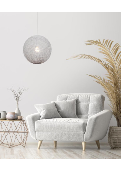 Lampa wisząca Caruba 1xE27 biały 50 cm - zdjęcie produktu 1