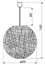 Lampa wisząca Caruba 1xE27 brązowy 50 cm - wymiary produktu