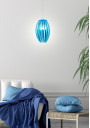 Lampa wisząca Abuko 1xE27 niebieski 18 cm - zdjęcie produktu 1