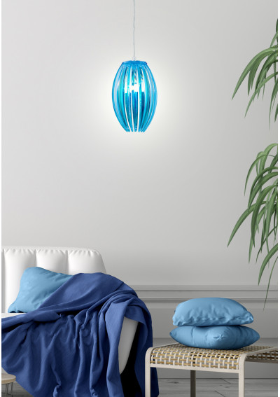 Abuko pendant light 1xE27 blue 18 cm - product image 1
